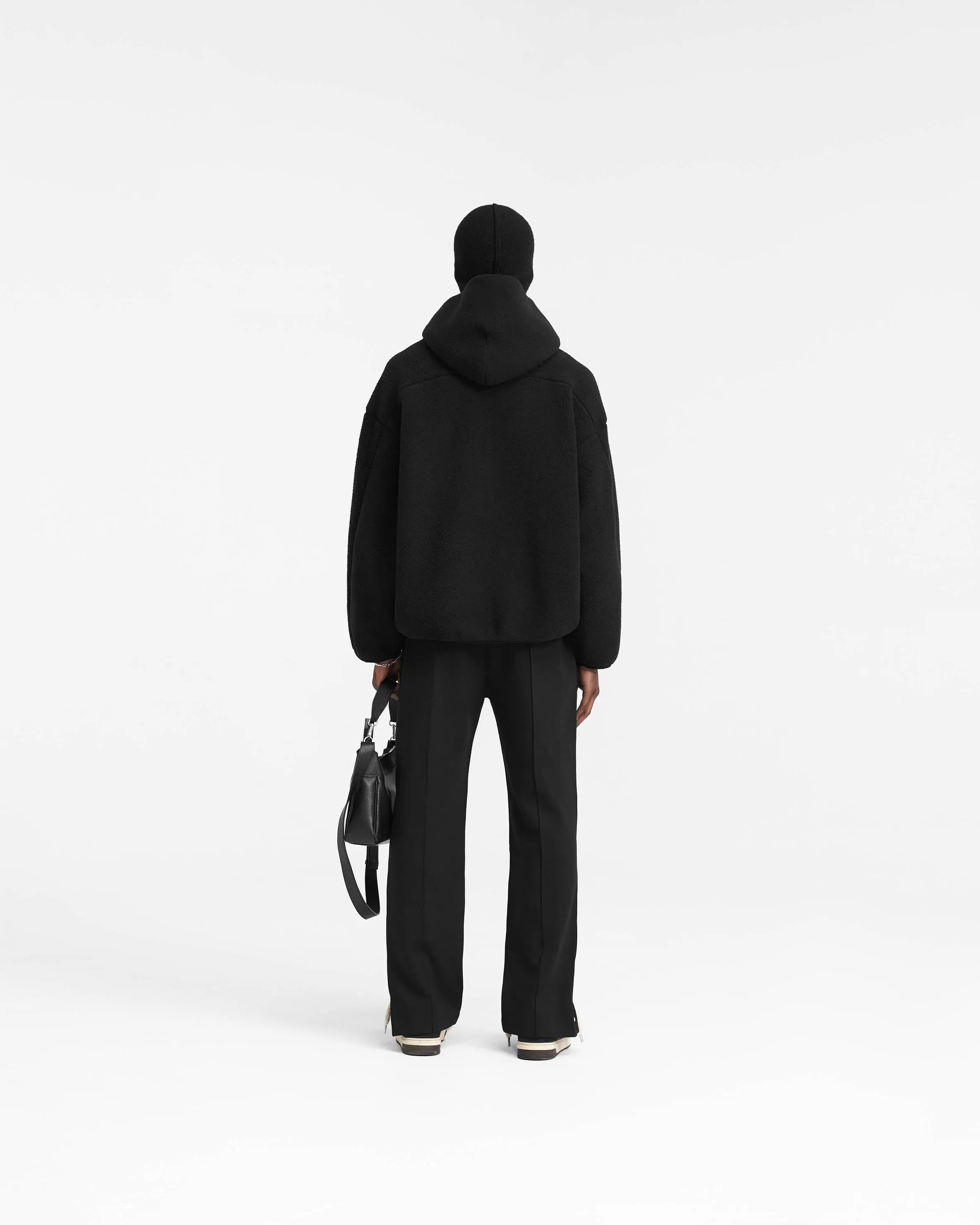 Fleece Oversized Hoodie - Black