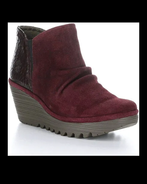 Fly London Yamy Wide Ankle Boot - Wine