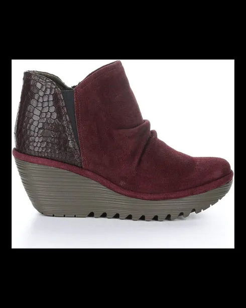 Fly London Yamy Wide Ankle Boot - Wine