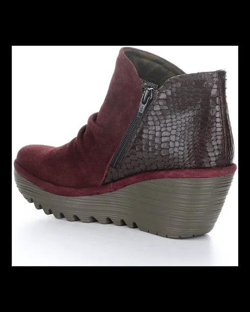 Fly London Yamy Wide Ankle Boot - Wine