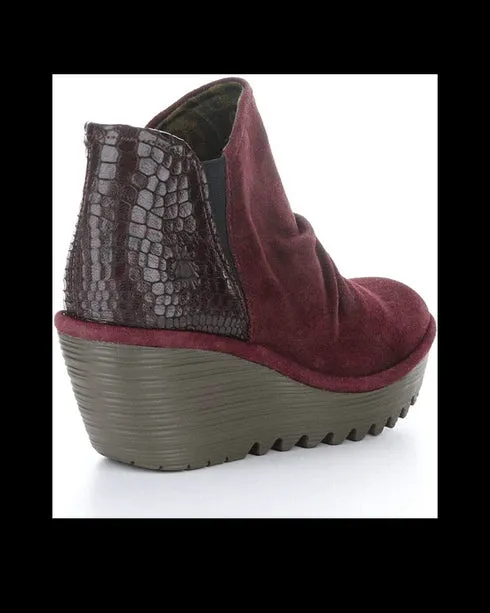 Fly London Yamy Wide Ankle Boot - Wine