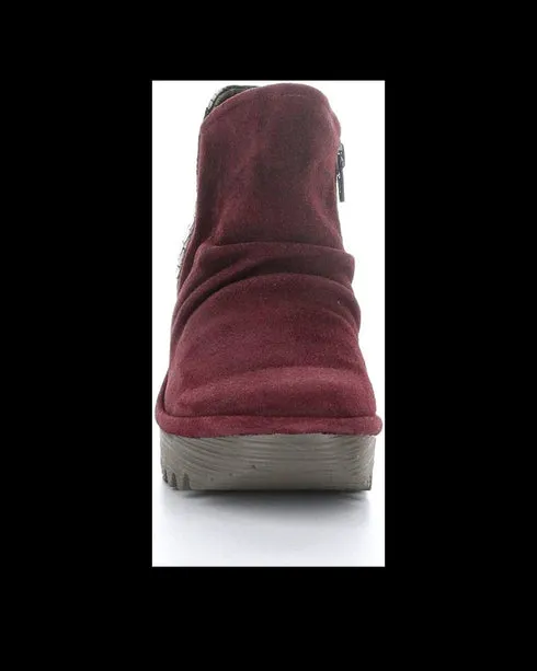 Fly London Yamy Wide Ankle Boot - Wine