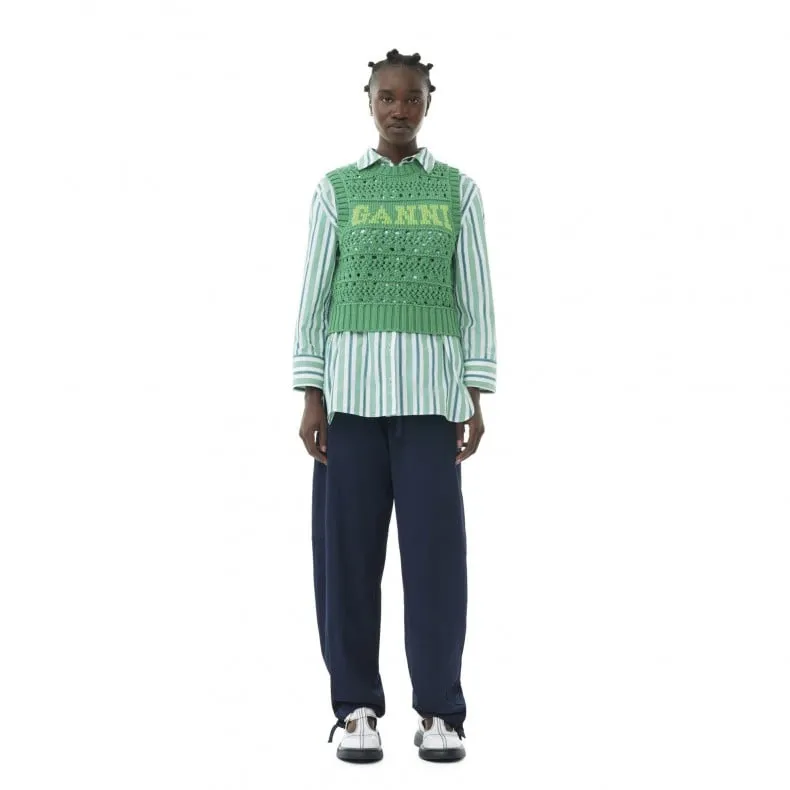 GANNI Cotton Rope Short Vest (Juniper)