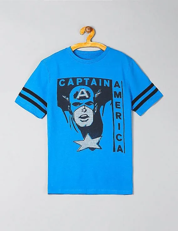 GAP Boys Blue Marvel© Graphic Short Sleeve T-Shirt