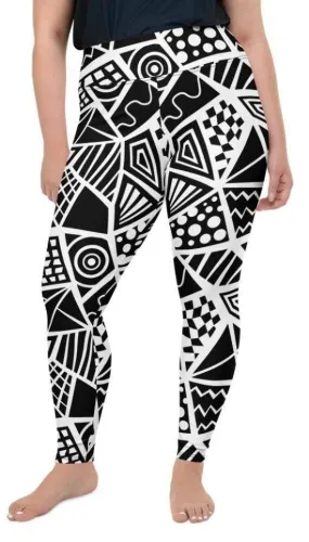 Geometric Shape Plus Size Leggings