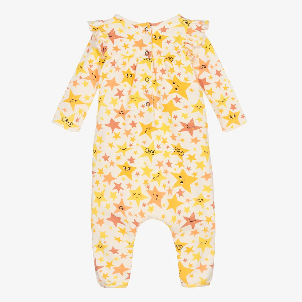 Girls Ivory Cotton Romper