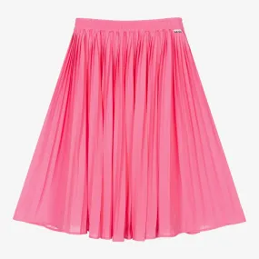 Girls Pink Pleated Skirt