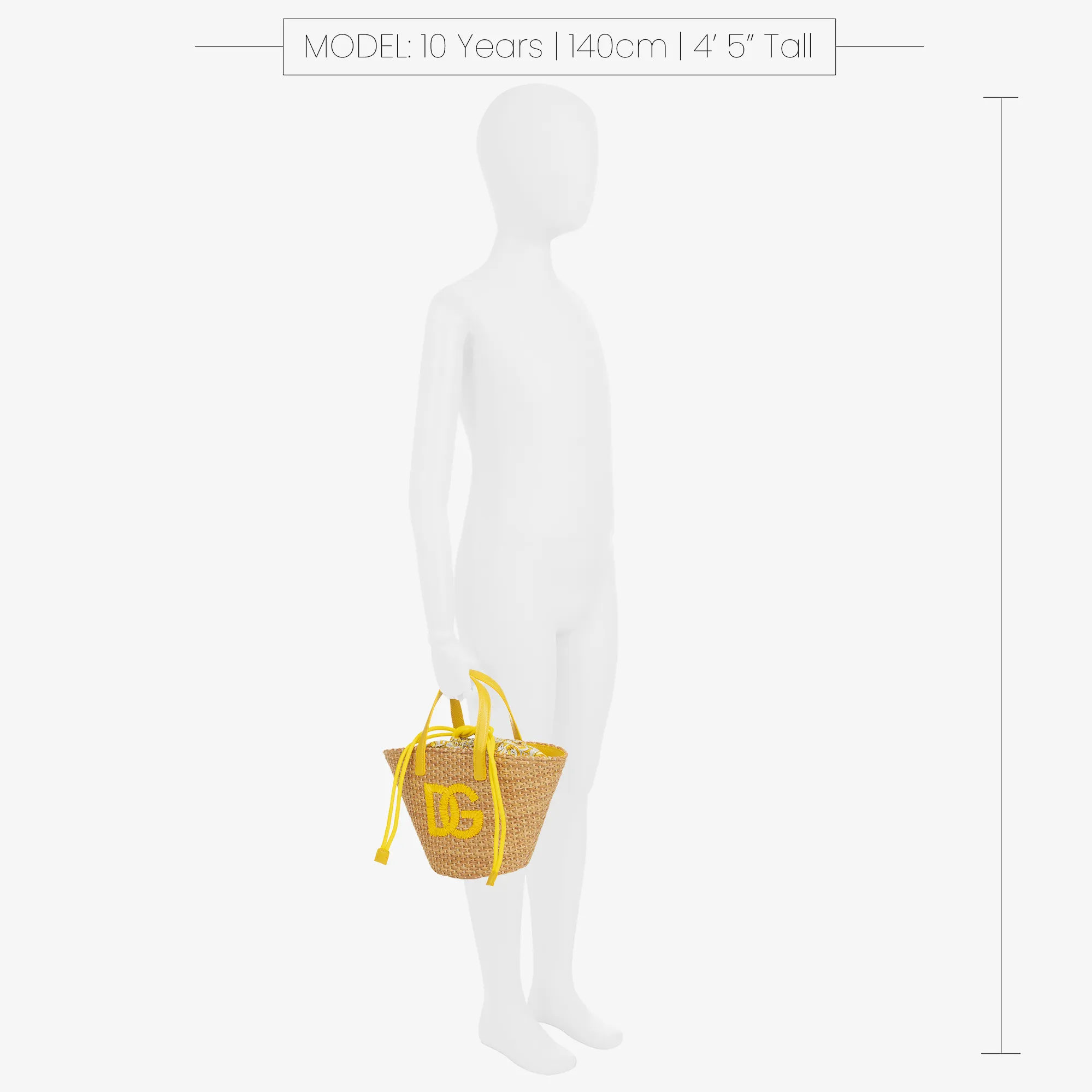 Girls Yellow Majolica Straw Bag (22cm)