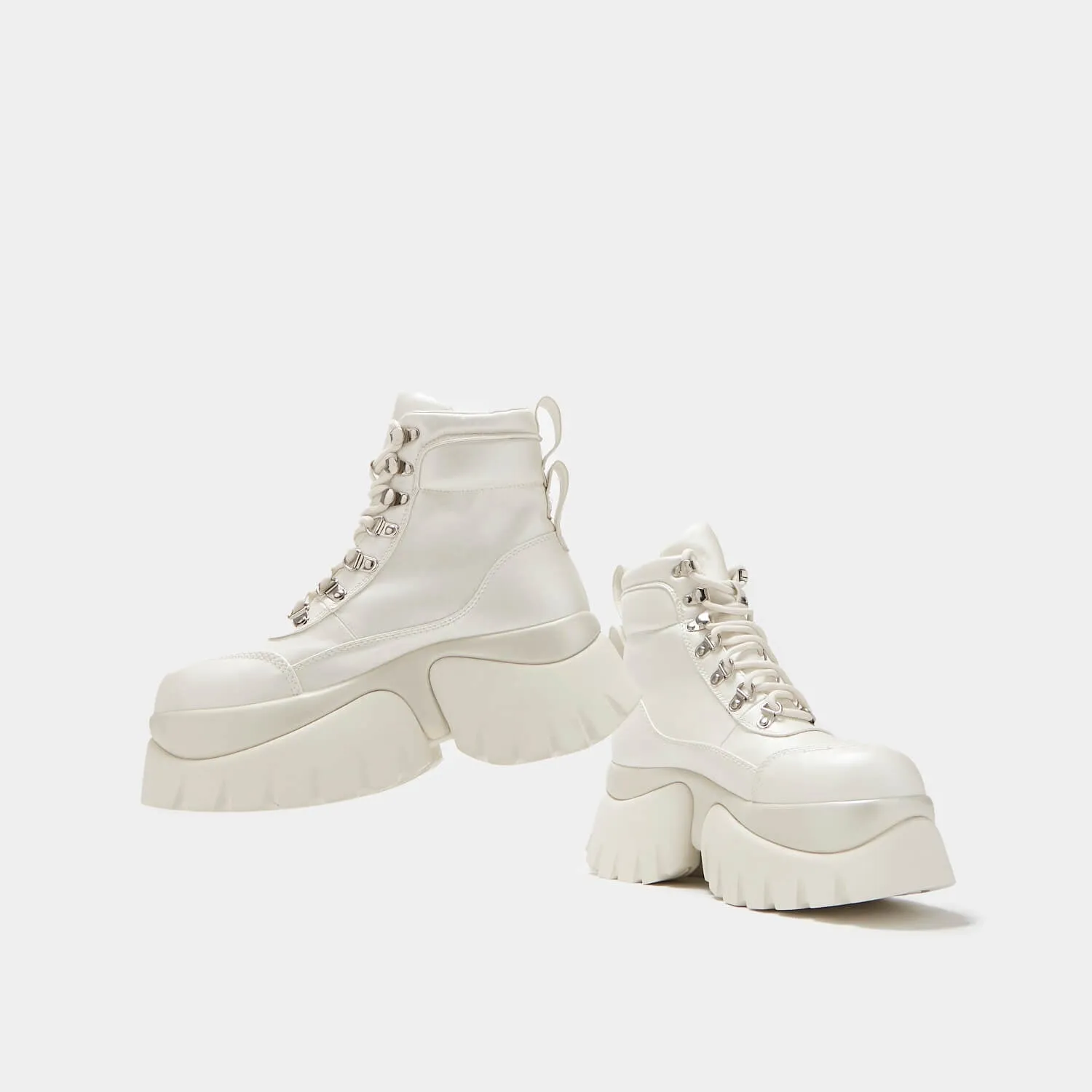 Gooey White 'Monster' Platform Boots