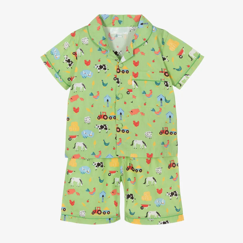 Green Farmyard Short Pyjamas