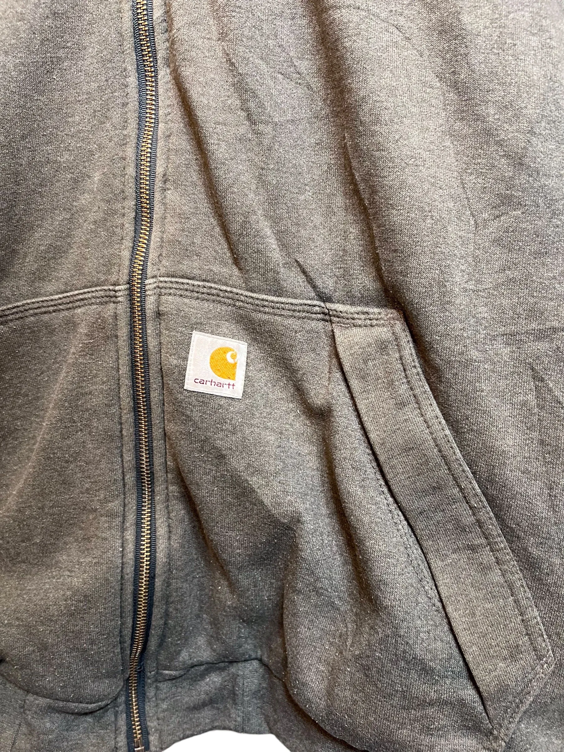Grey Carhartt Zipped Hoodie (Size XXL)