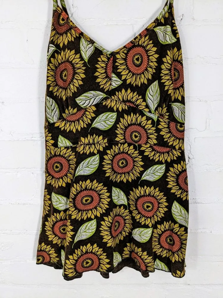 Gringo Sunflower Strappy Vest Top: XL