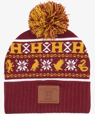 Harry Potter Hogwarts Holiday Pom Beanie