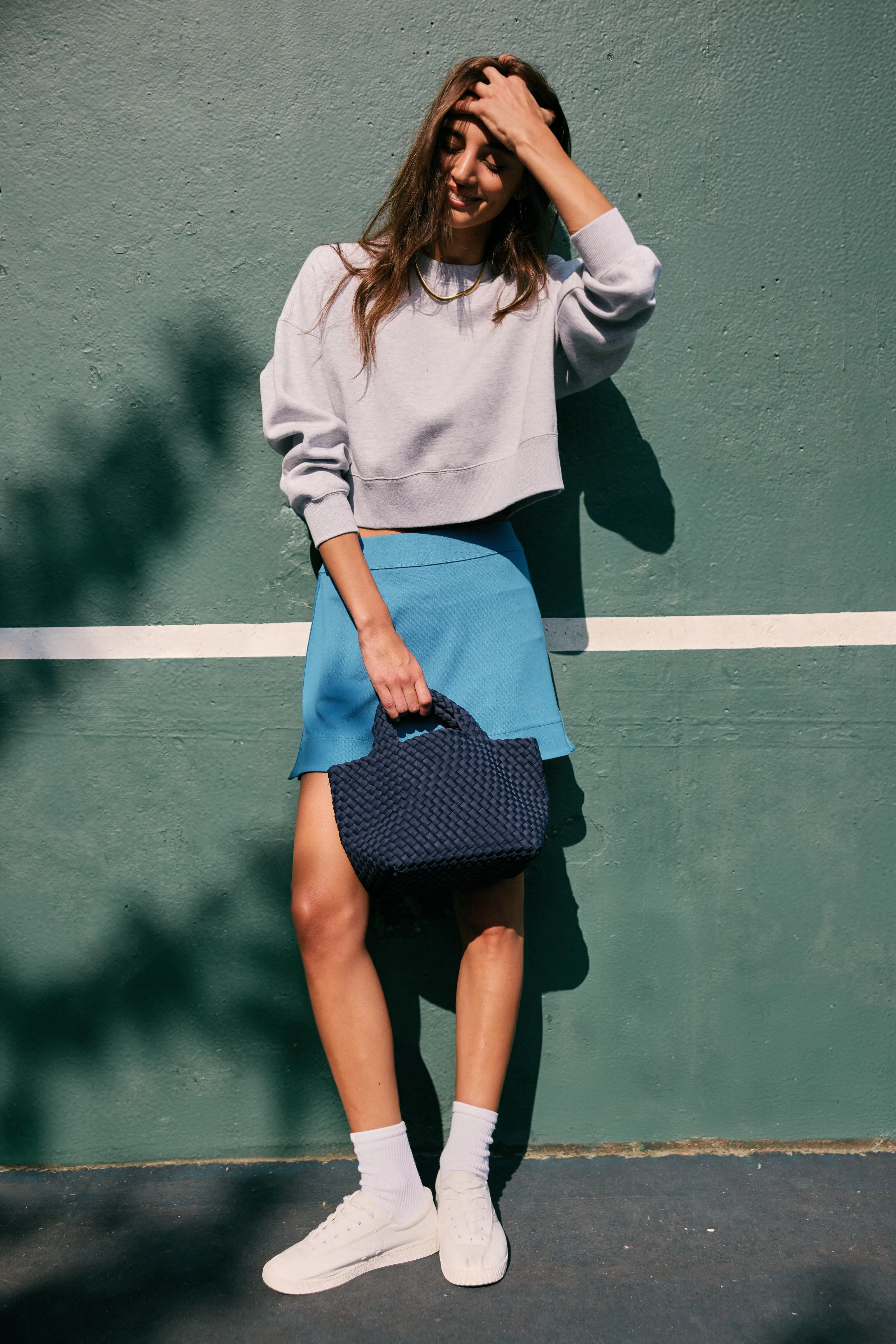 Heathered Gray Cropped Evans Pullover