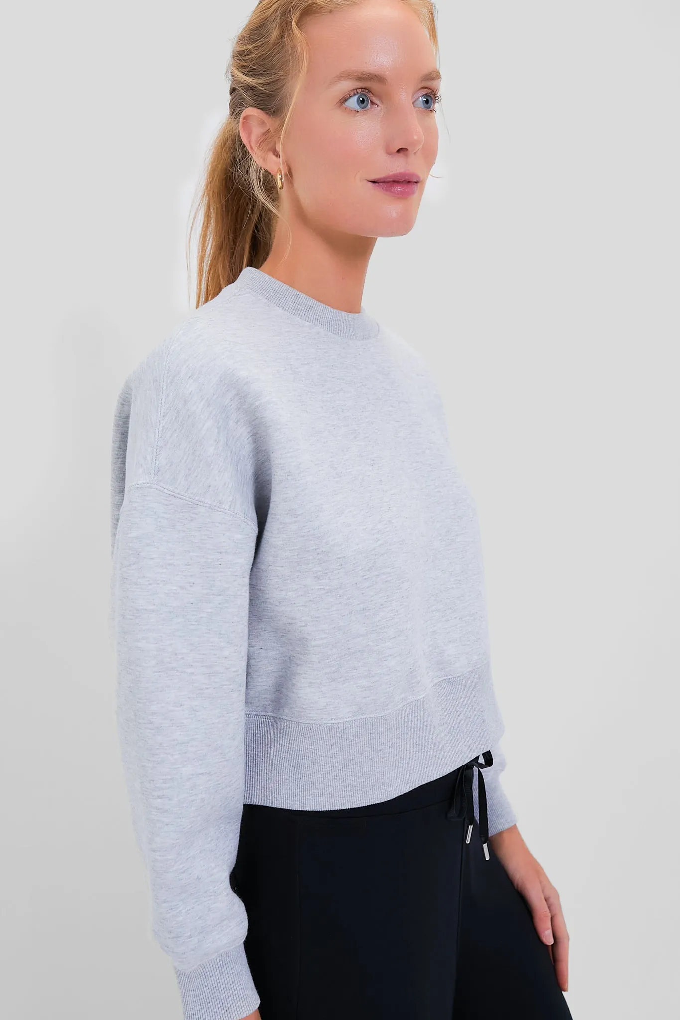 Heathered Gray Cropped Evans Pullover