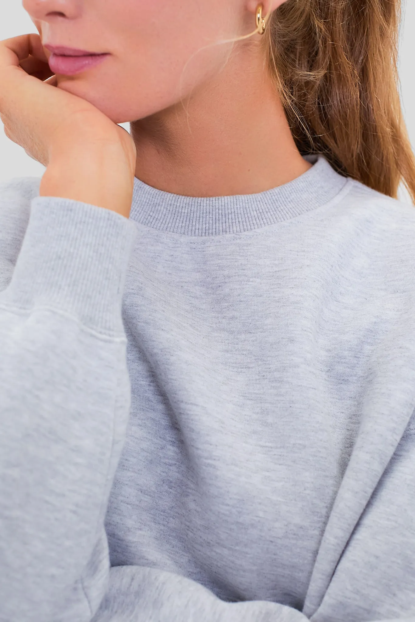 Heathered Gray Cropped Evans Pullover