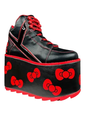 HELLO KITTY X YRU QOZMO HELLO KITTY BOW - BLACK/RED