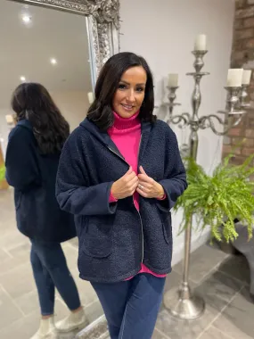 Hi-Lo Hooded Boucle Jacket Maddy
