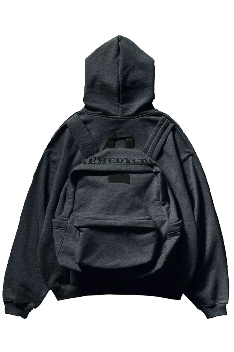 Hooded Backpack Zip-Up Jacket