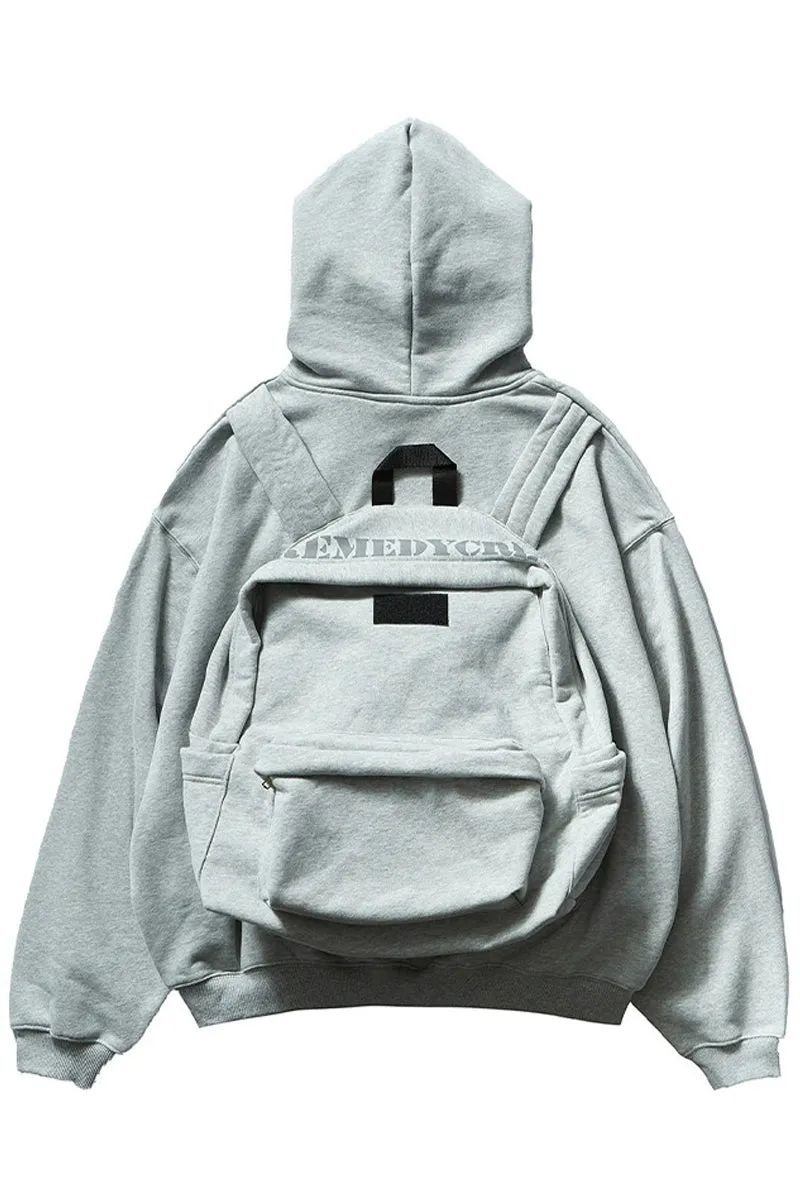 Hooded Backpack Zip-Up Jacket