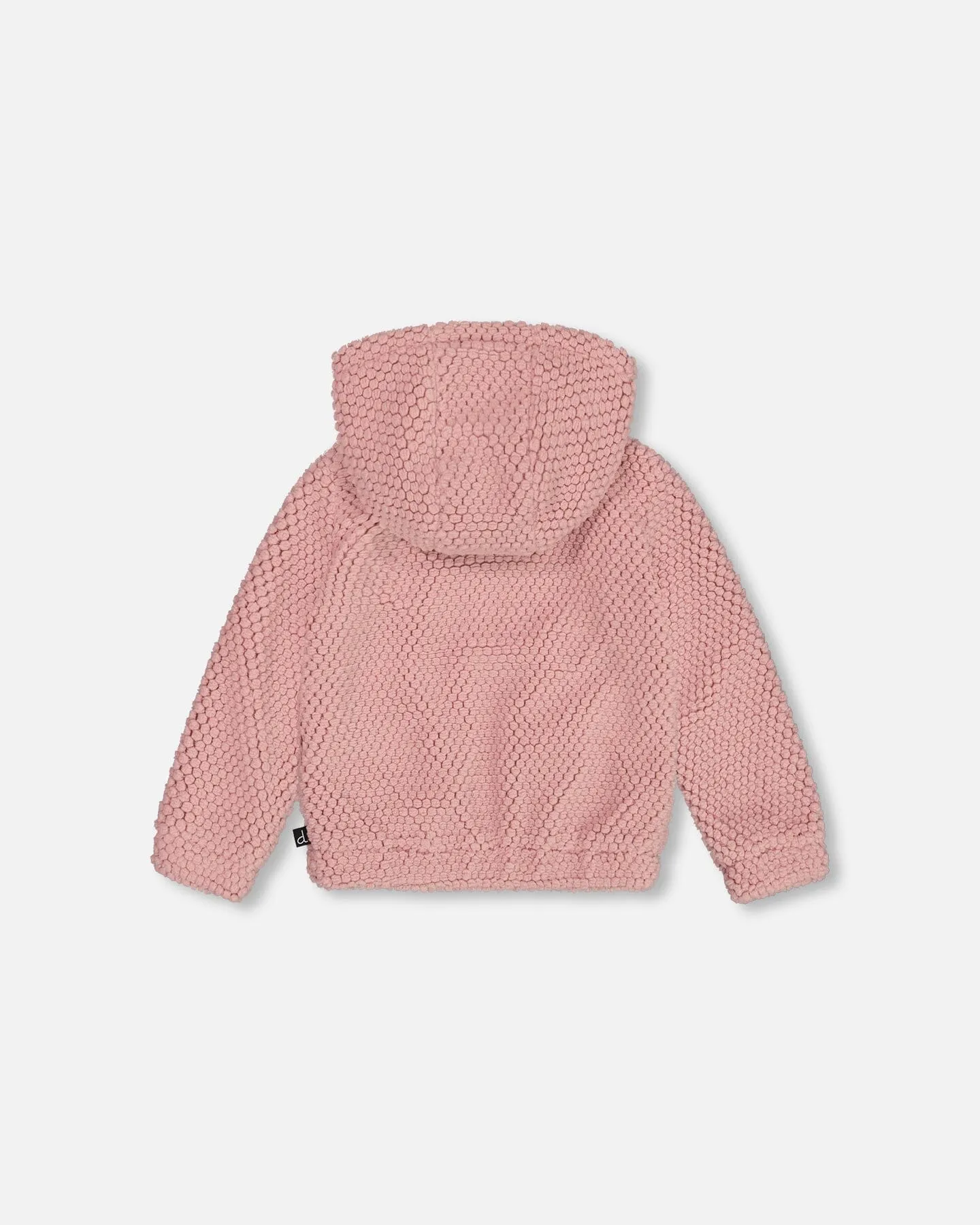 Hooded Plush Vest Dusty Pink