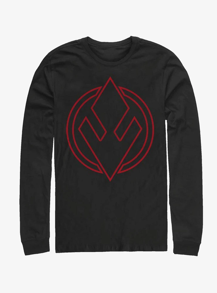 Hot Topic Star Wars Episode IX Rise of Skywalker Red Trooper Sith Emblem Long-Sleeve T-Shirt