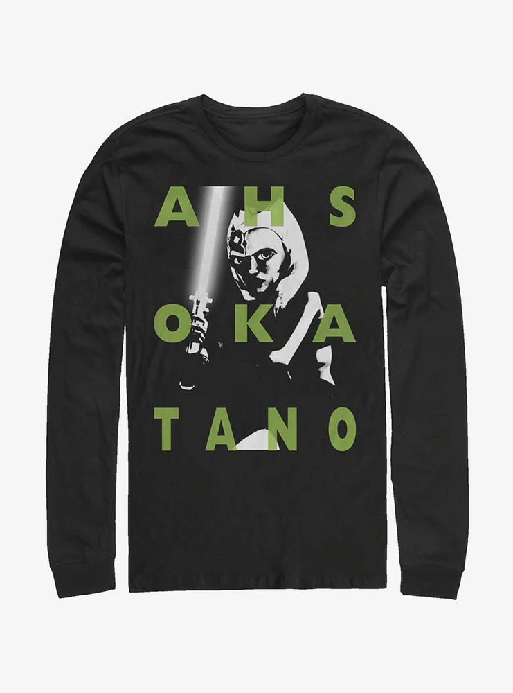 Hot Topic Star Wars The Clone Ahsoka Text Long-Sleeve T-Shirt