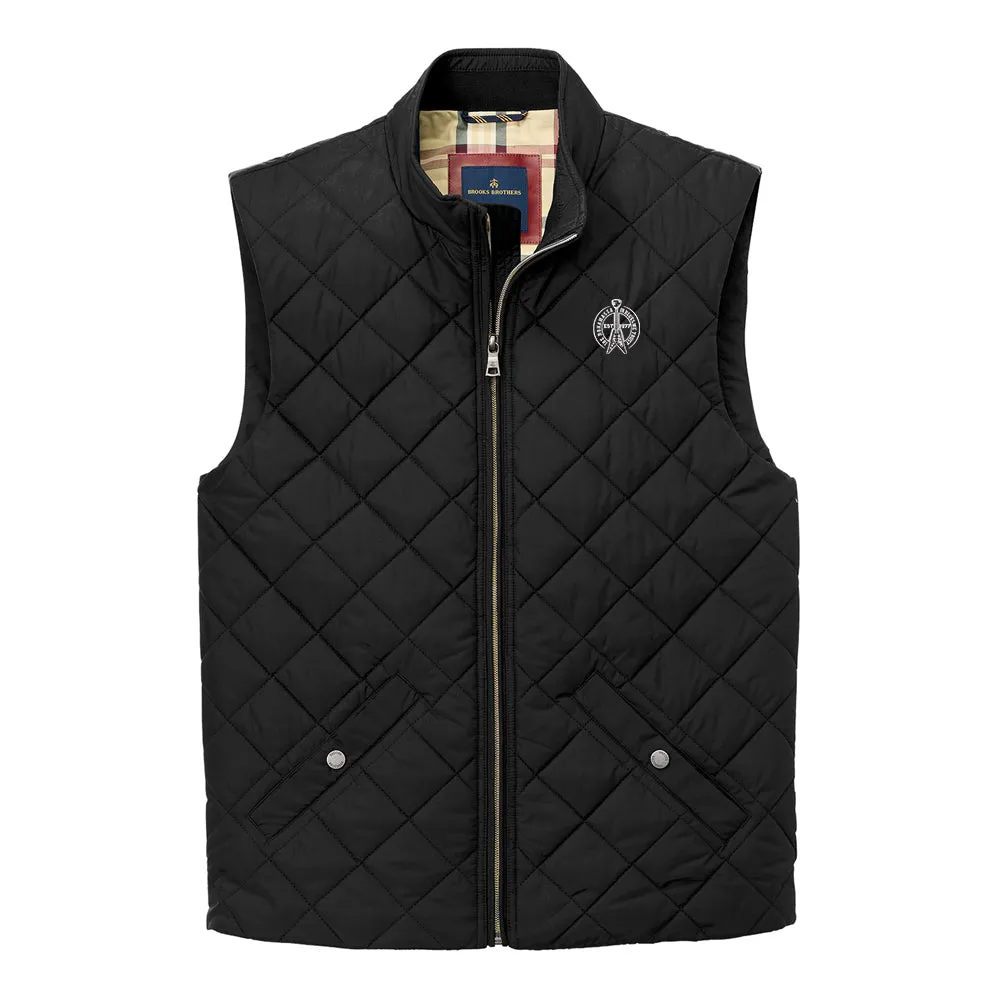 In Blues We Trust Flying V Logo Brooks Brothers Quilted Vest (Men)