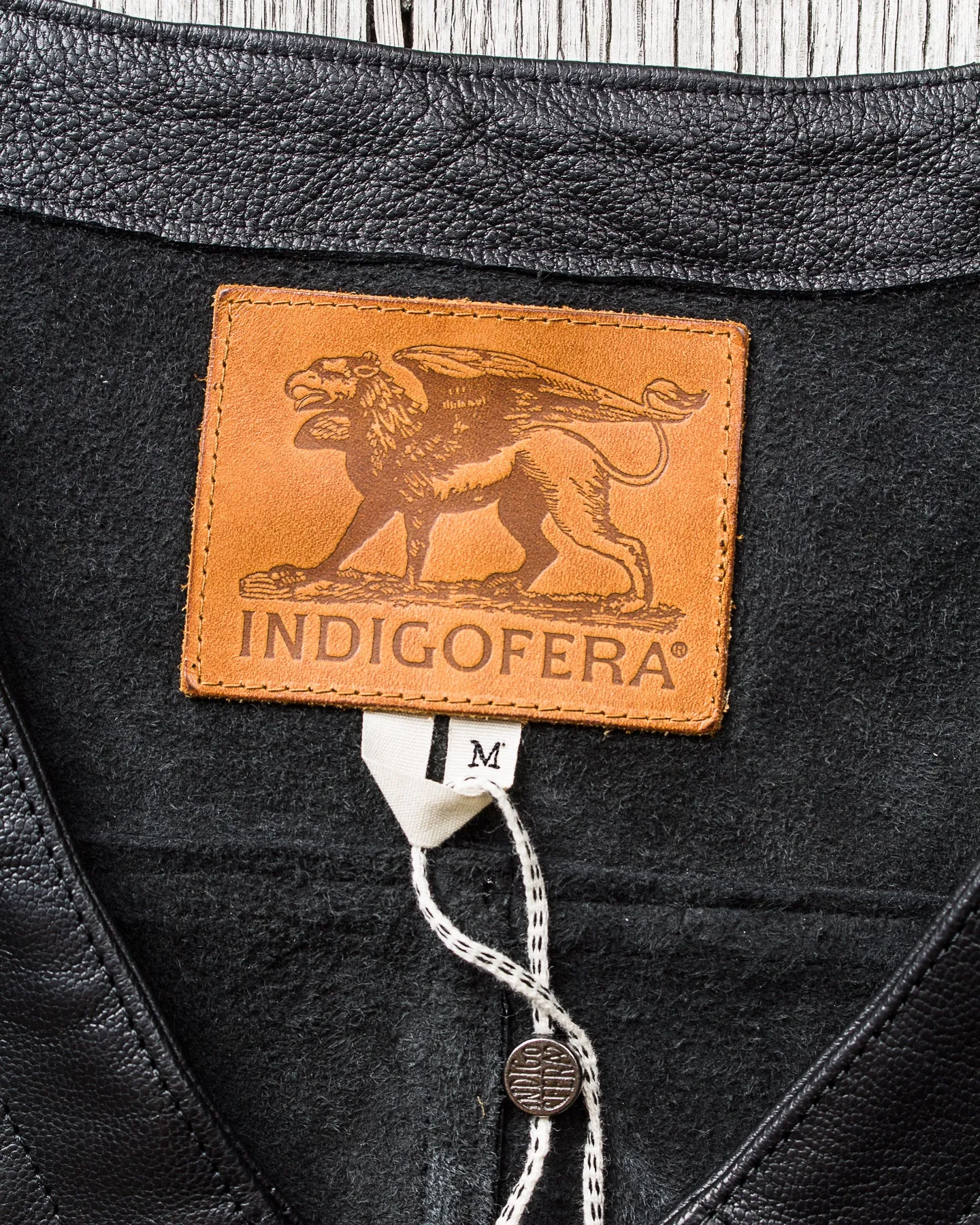 Indigofera Monroe Leather Vest Black