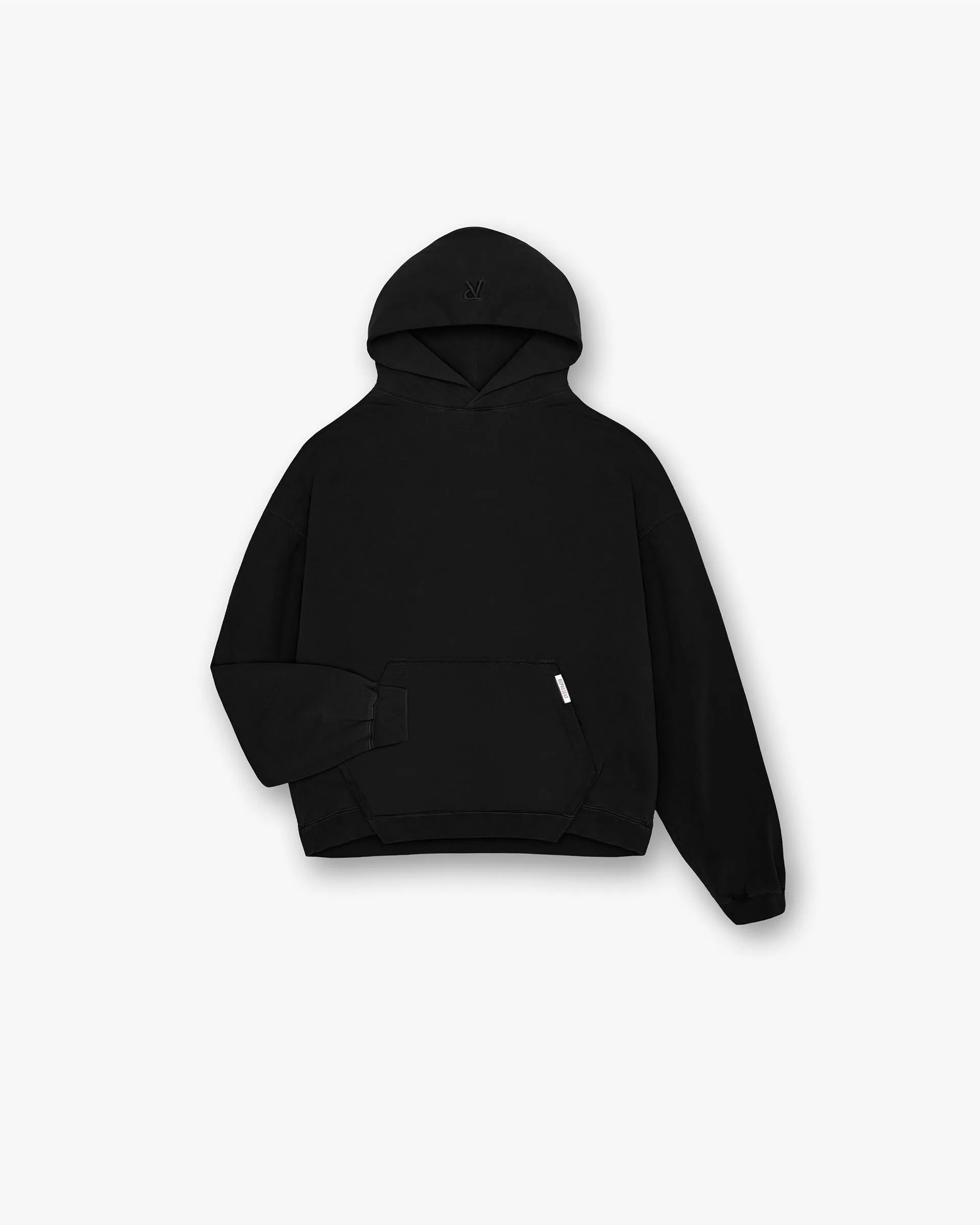 Initial Boxy Hoodie - Black