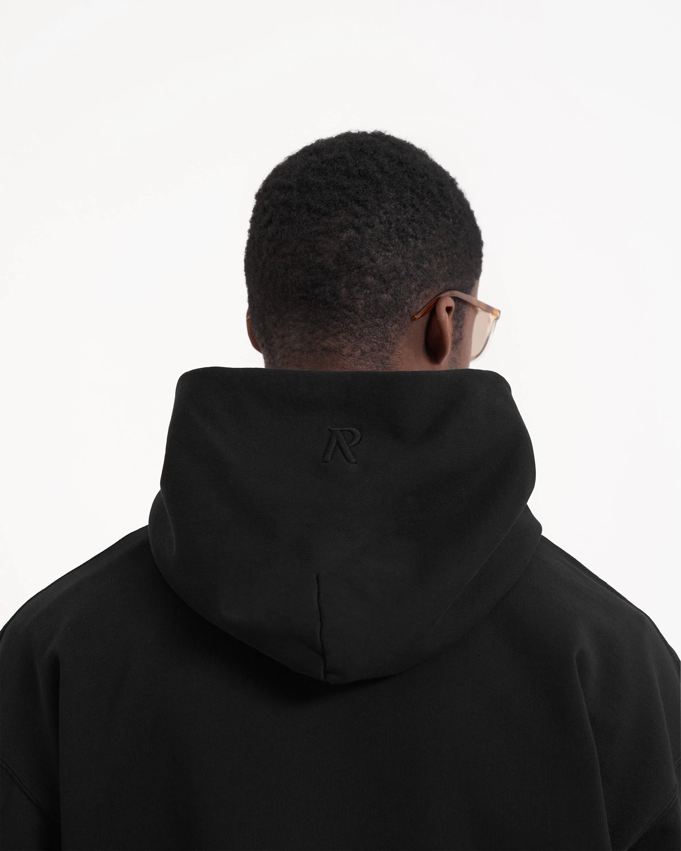 Initial Hoodie - Jet Black