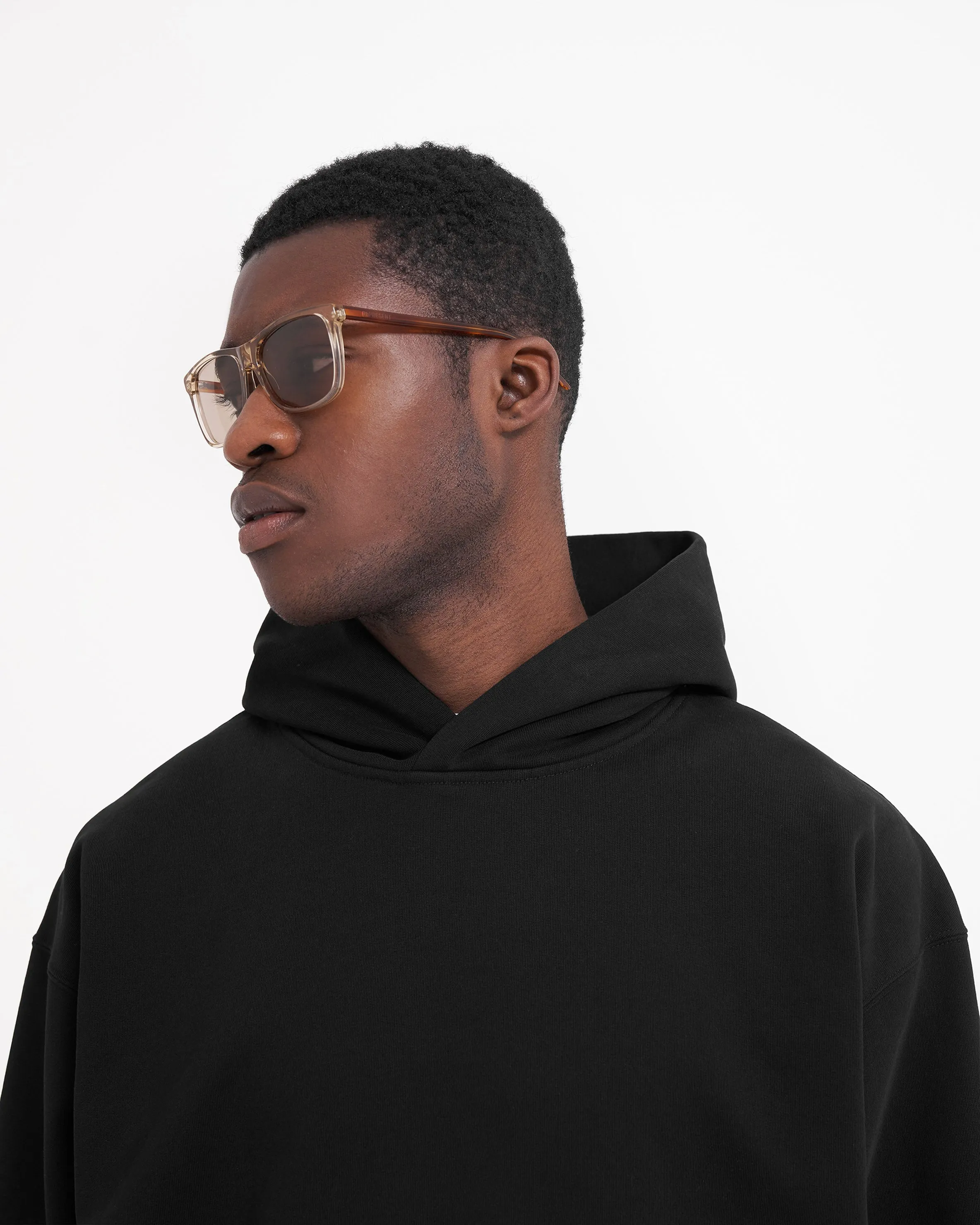 Initial Hoodie - Jet Black