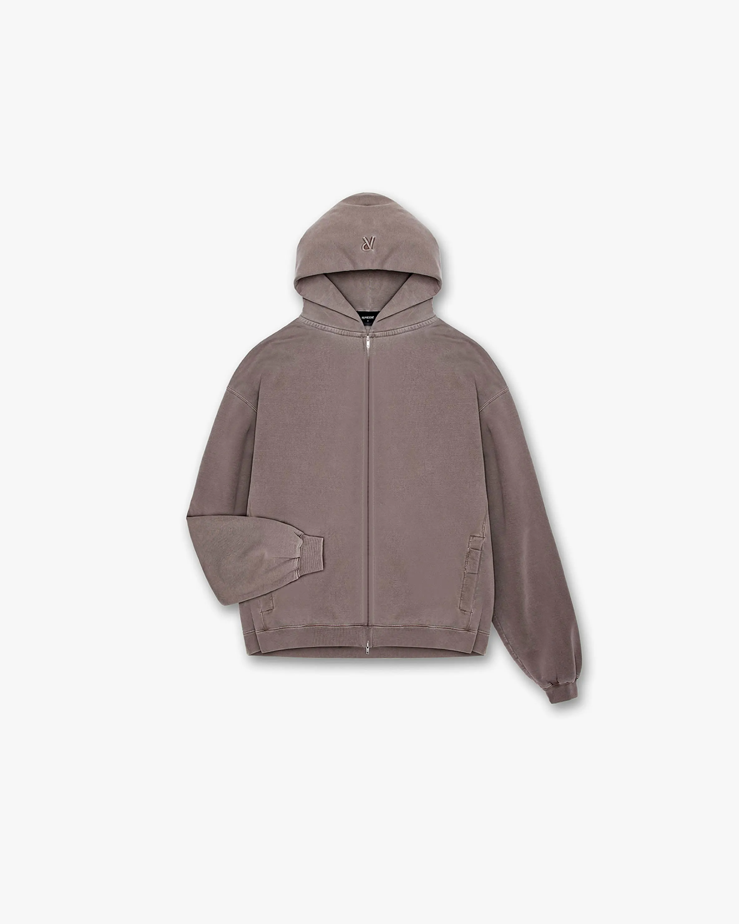 Initial Zip Hoodie - Fog