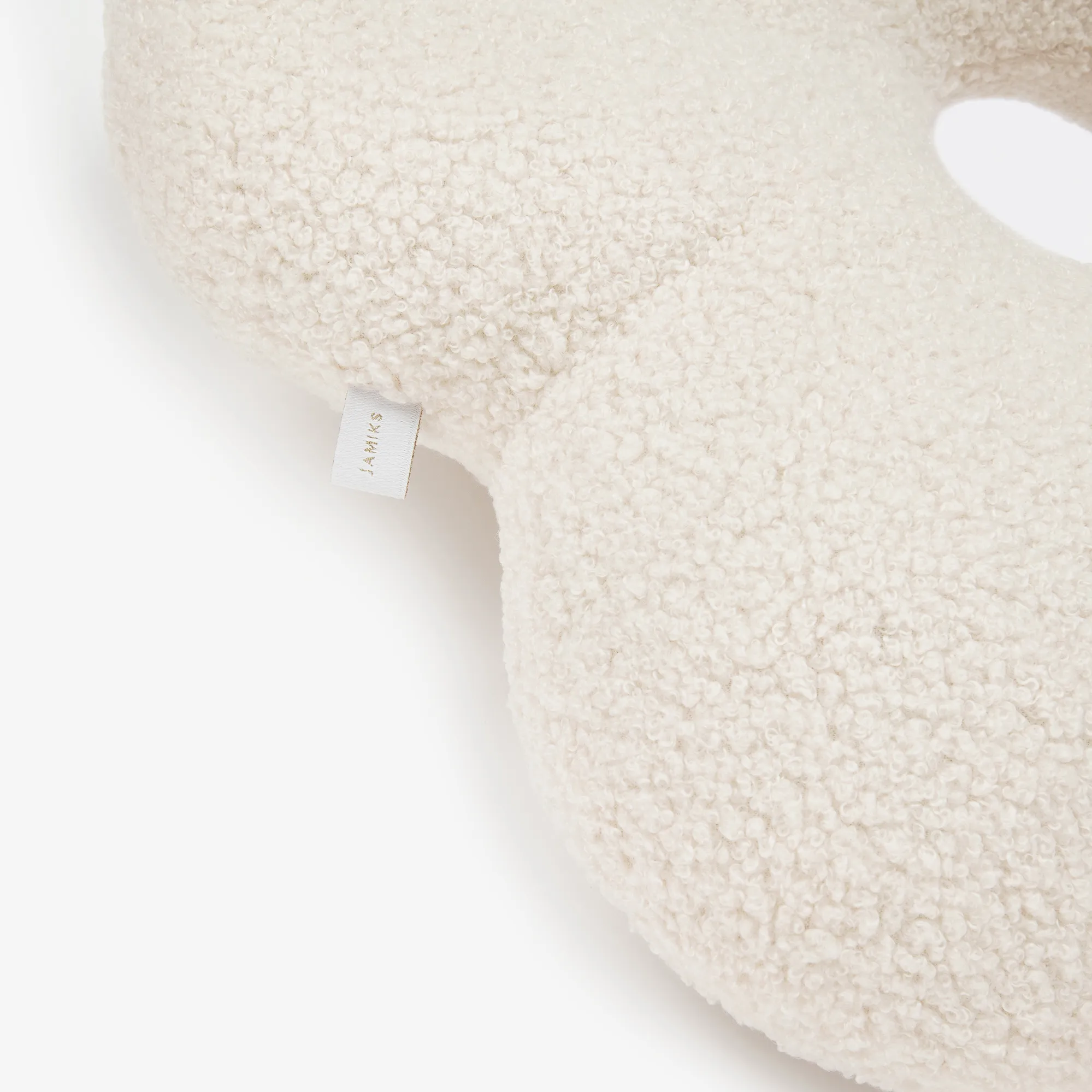 Ivory Bouclé Flower Pillow (45cm)