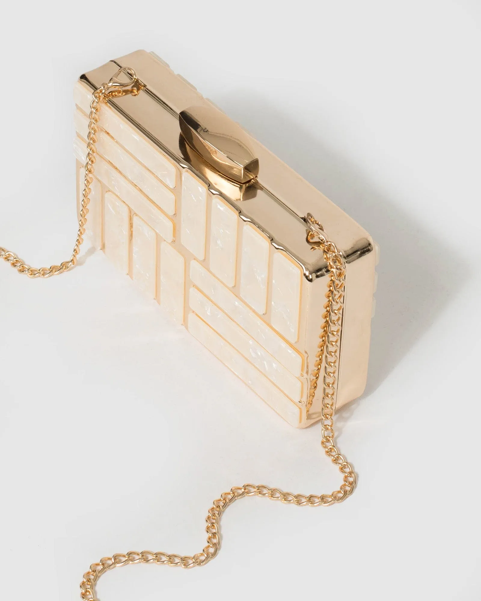 Ivory Margot Acrylic Clutch Bag