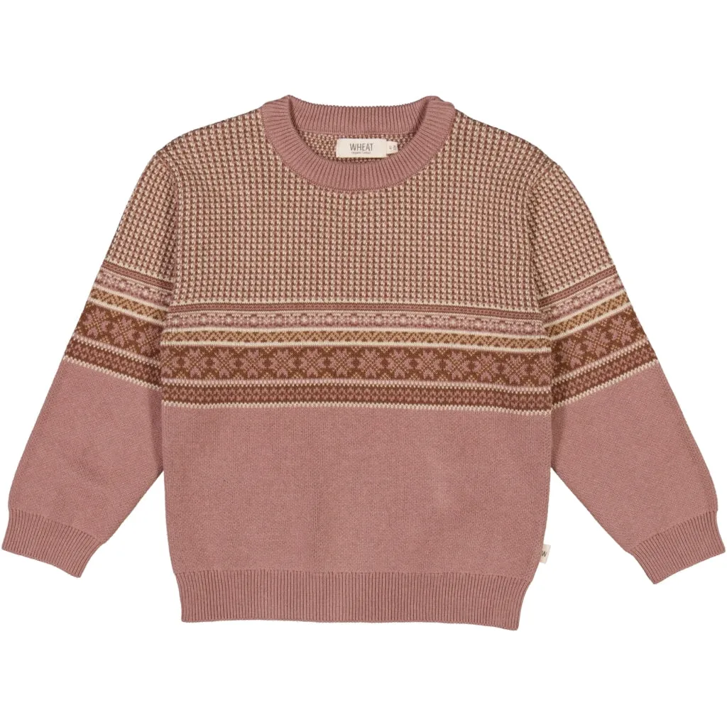 Jacquard Pullover Elias - powder brown