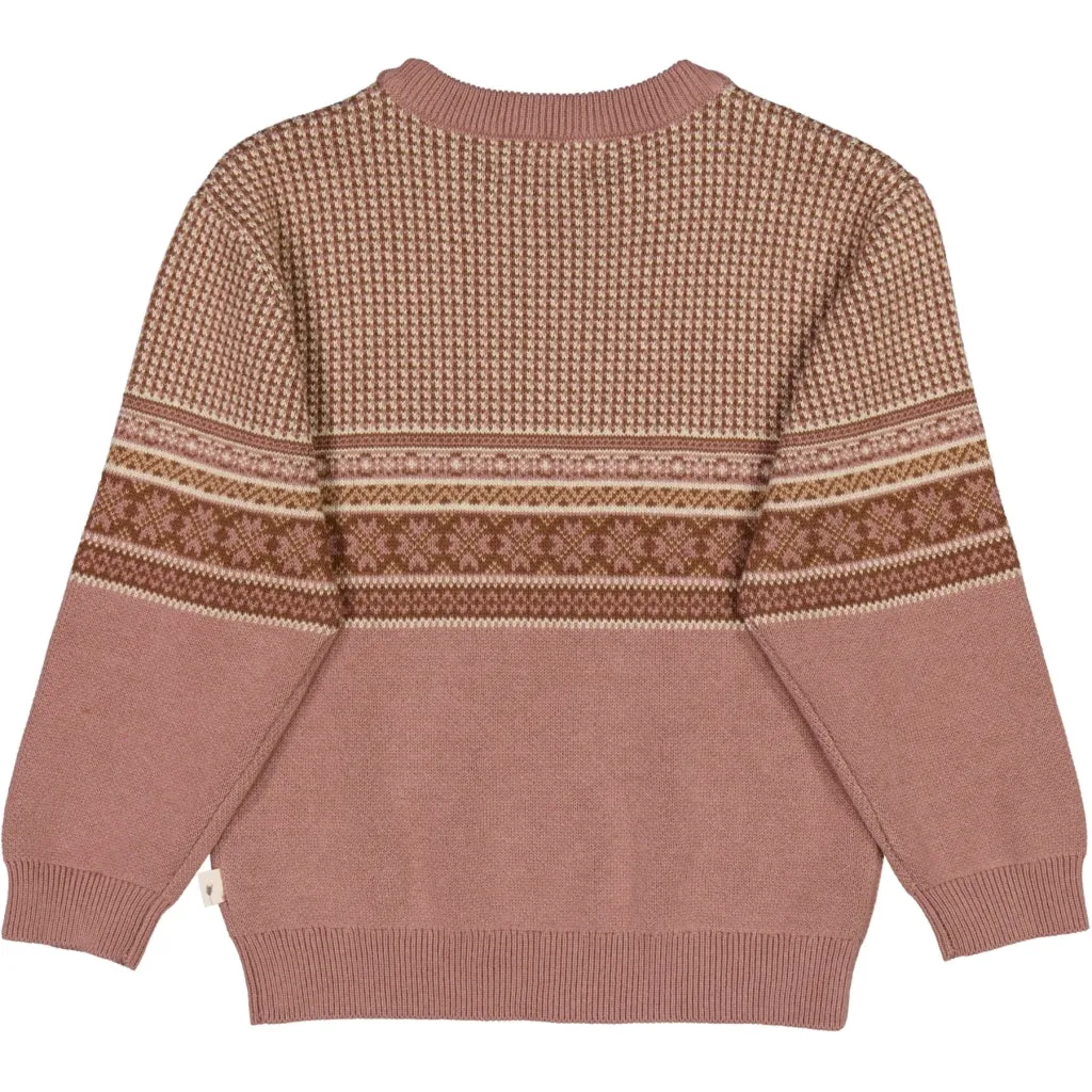Jacquard Pullover Elias - powder brown