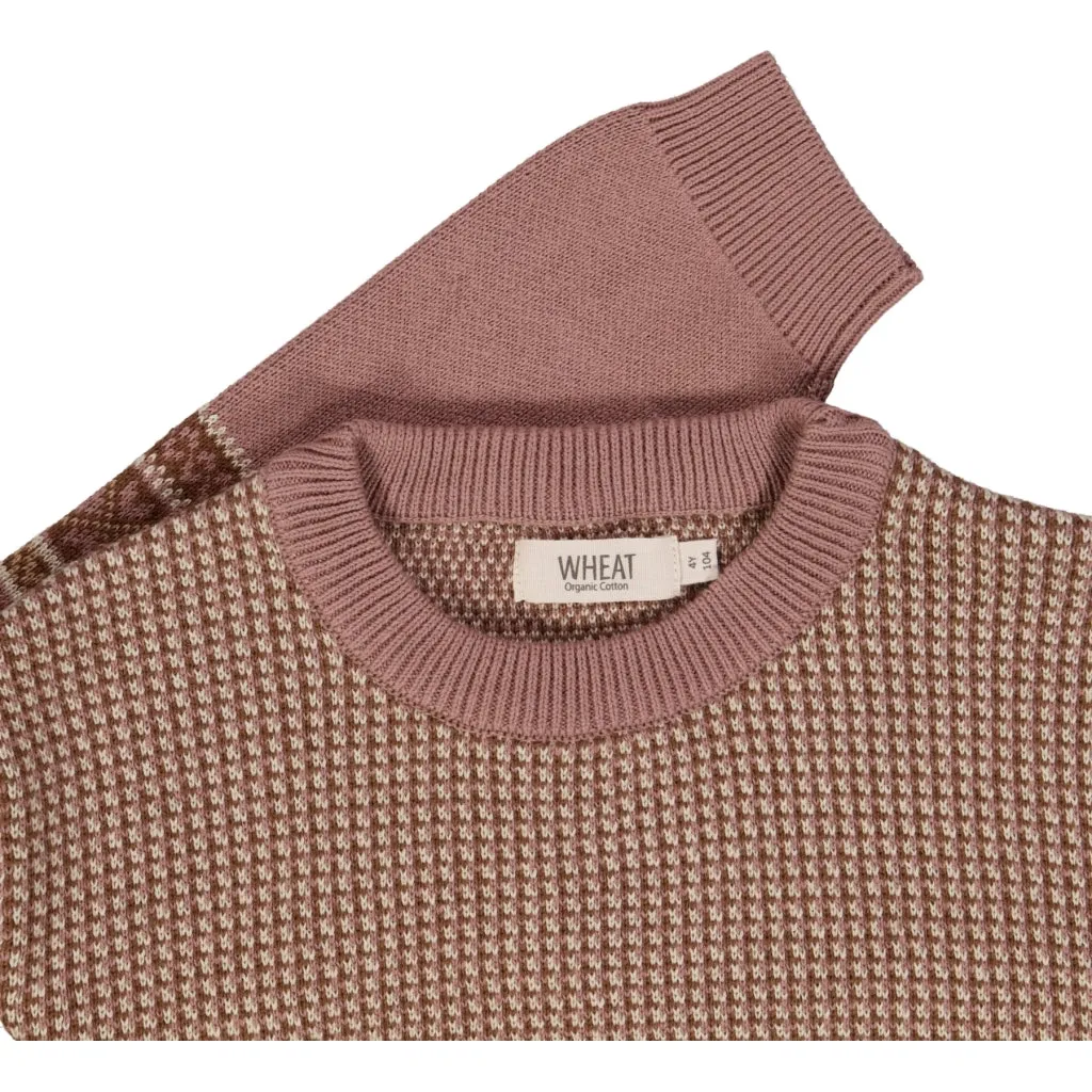 Jacquard Pullover Elias - powder brown