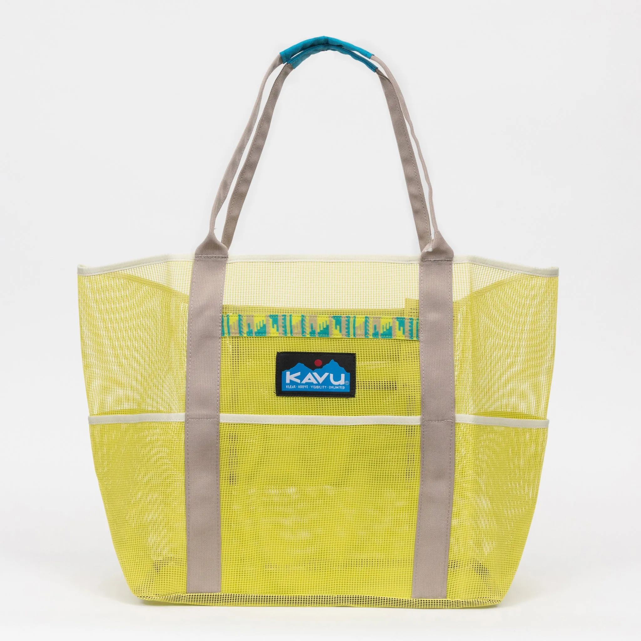 KAVU KAVU Alder Lake Mesh Tote Bag in LIME GREEN