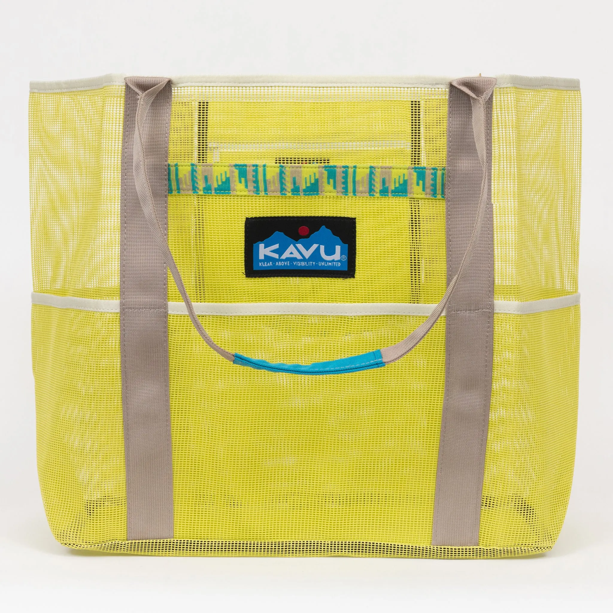 KAVU KAVU Alder Lake Mesh Tote Bag in LIME GREEN