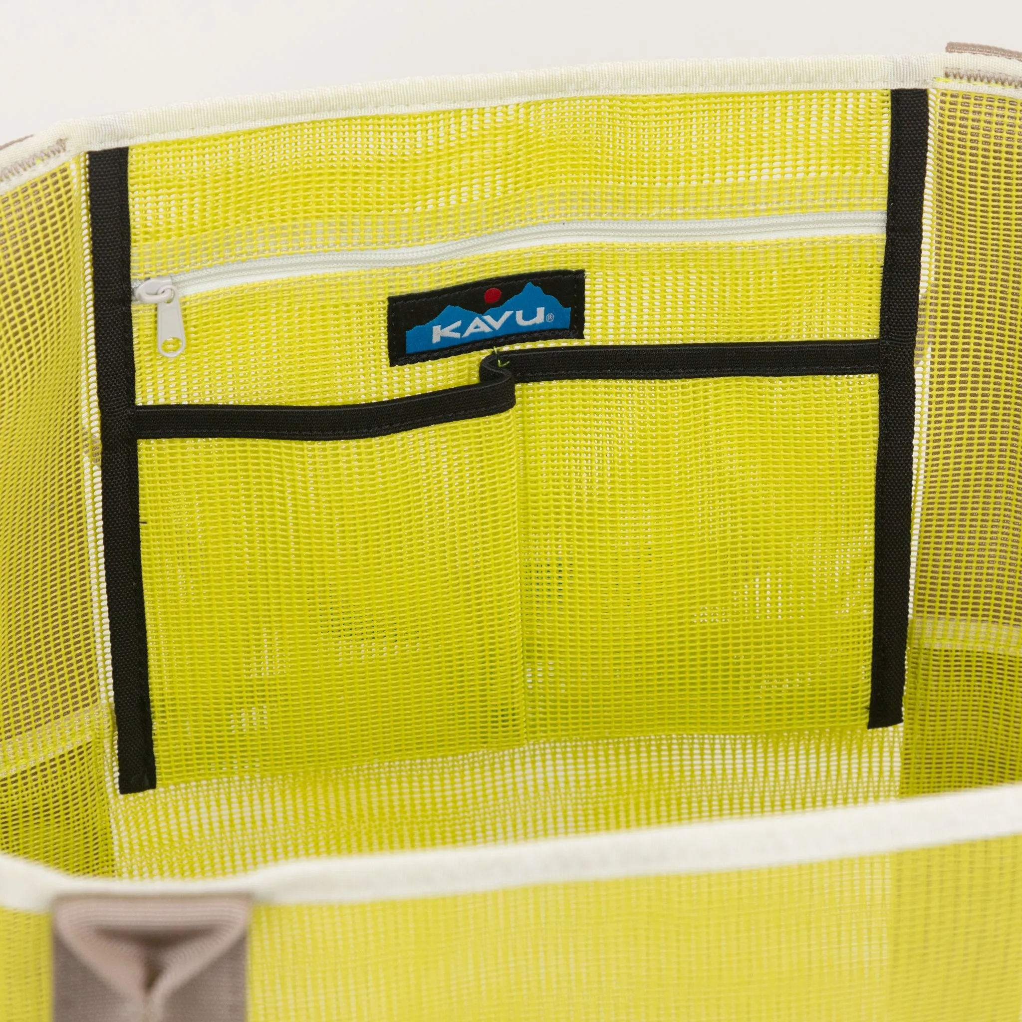 KAVU KAVU Alder Lake Mesh Tote Bag in LIME GREEN