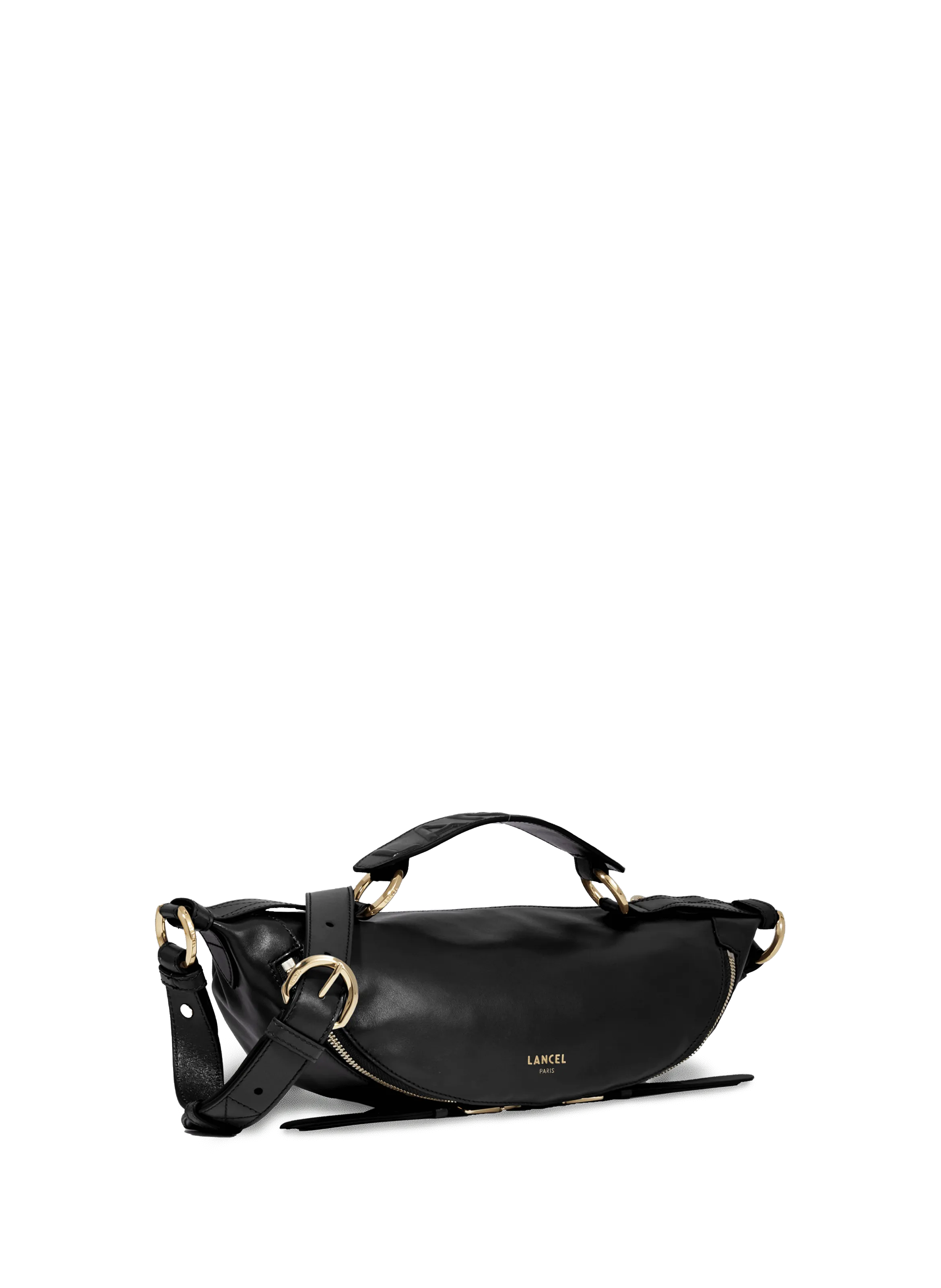 LANCEL  Origami leather bag - Black