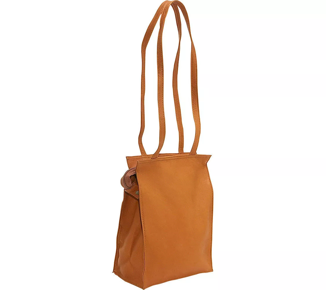 Le Donne Leather Small Simple Dual Strap Tote Bag