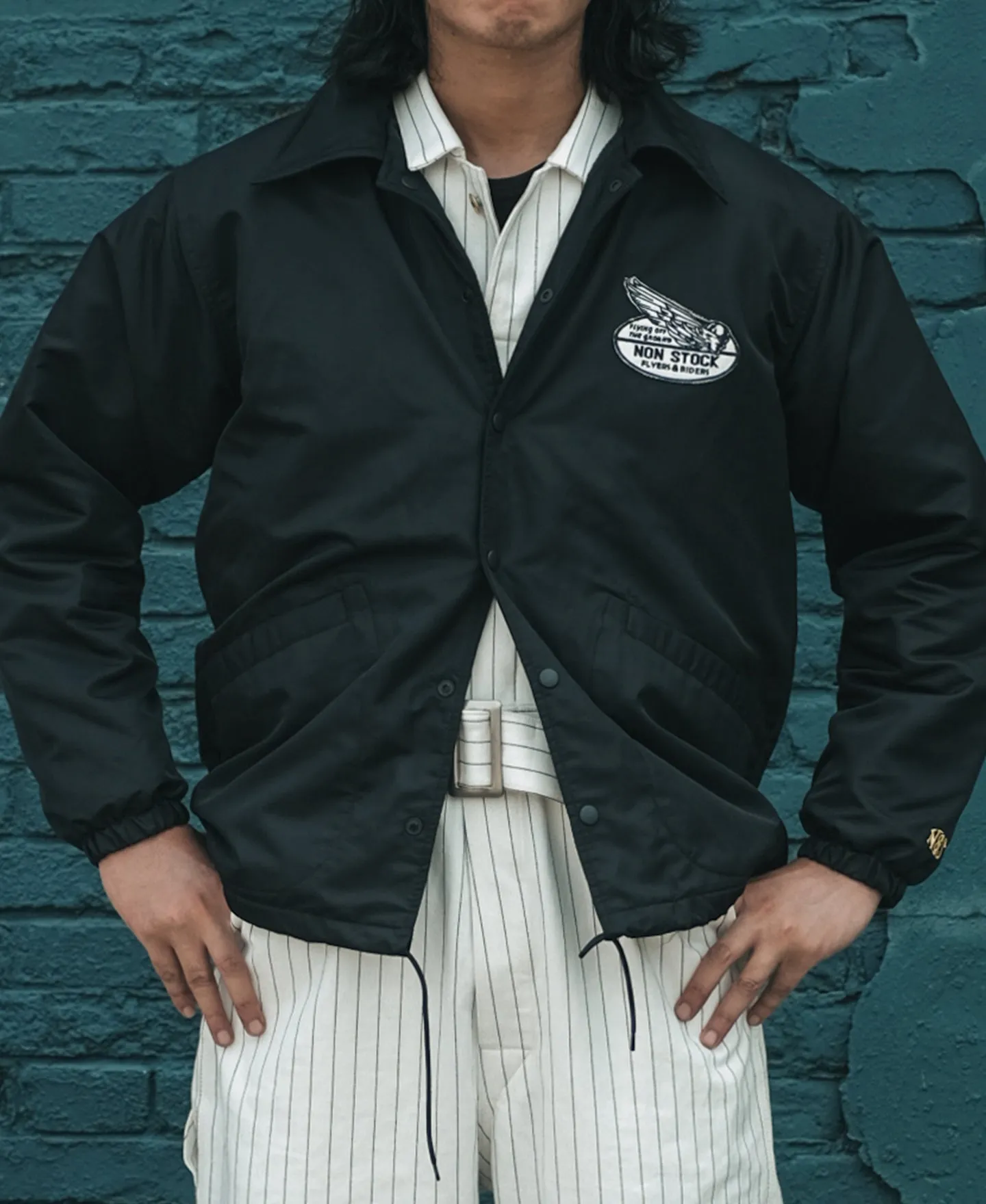 Logo-Appliqued Nylon Coach Jacket - Black