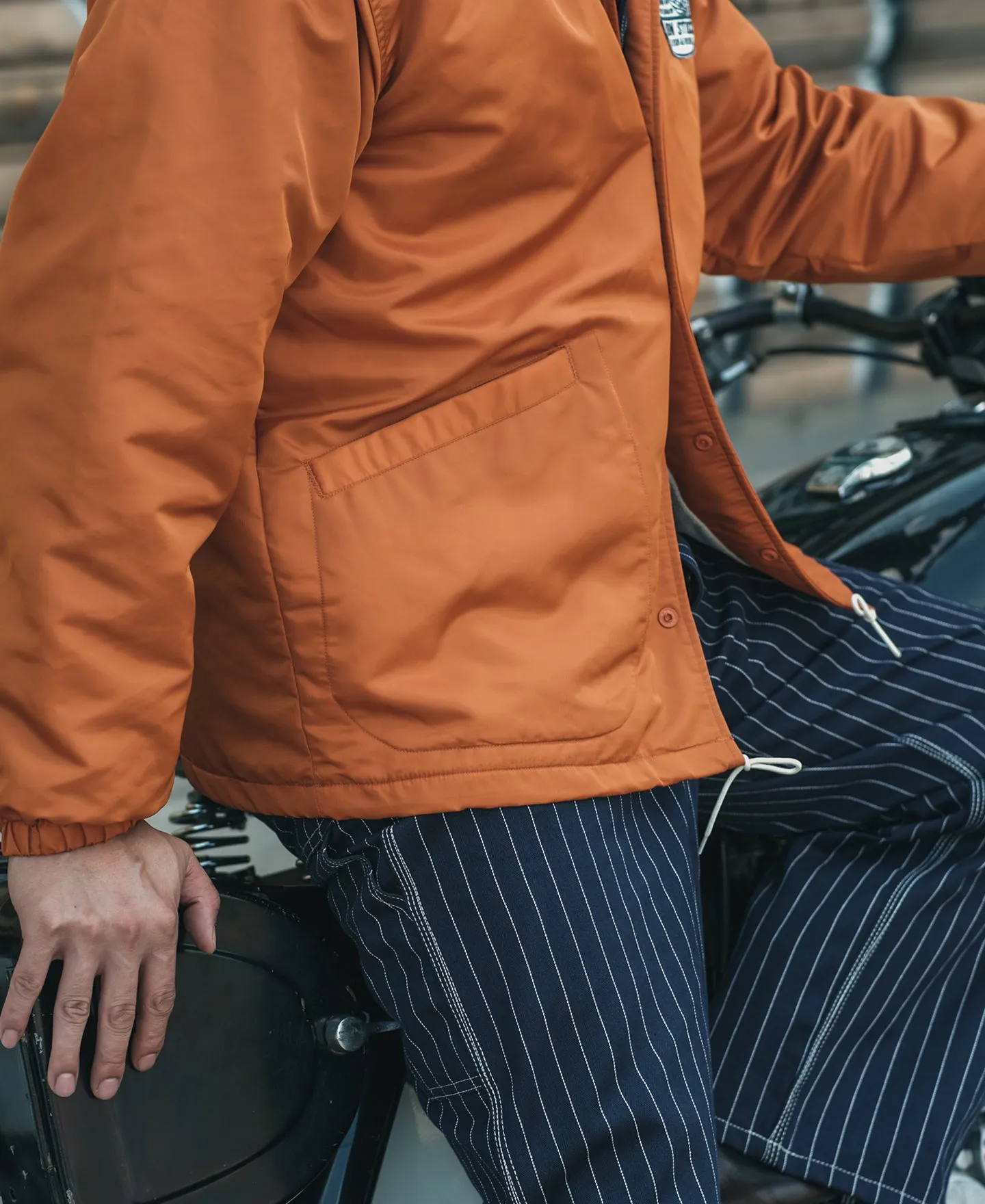 Logo-Appliqued Nylon Coach Jacket - Orange