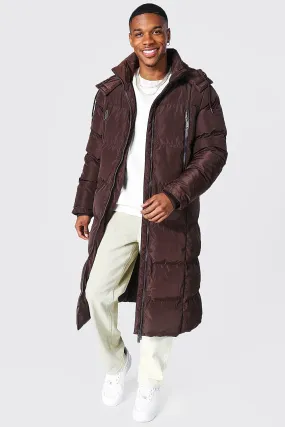 Longline Duvet Puffer With Zips