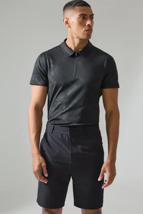 Man Active Camo Golf Slim Fit Polo