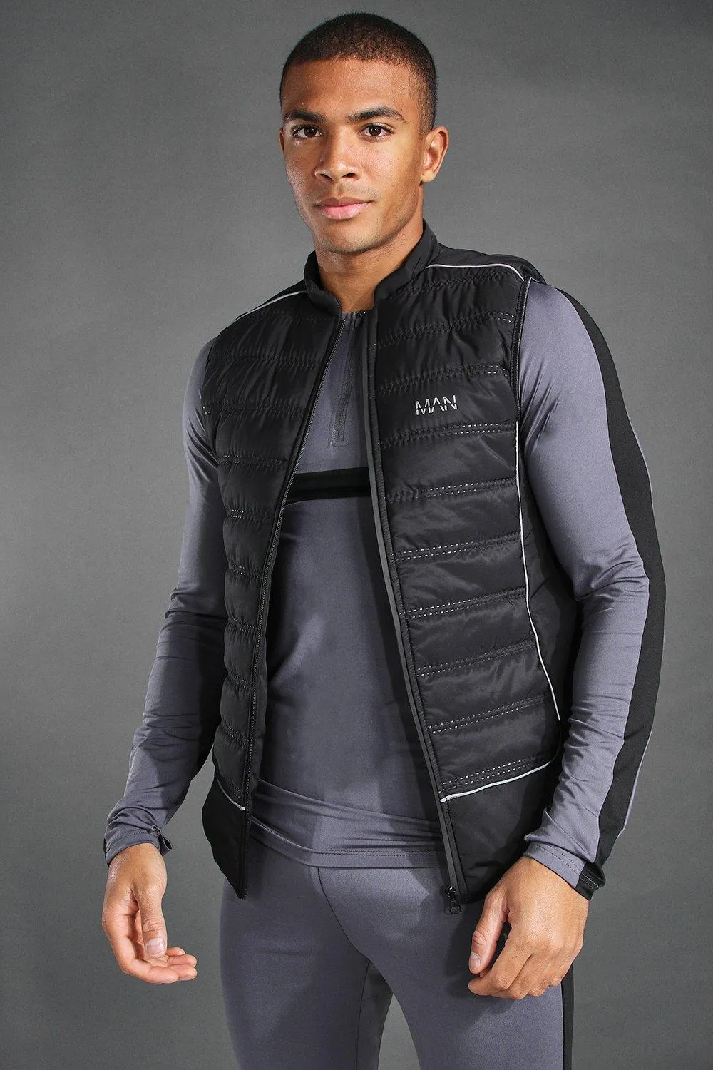 Man Active Gym Puffer Body Warmer