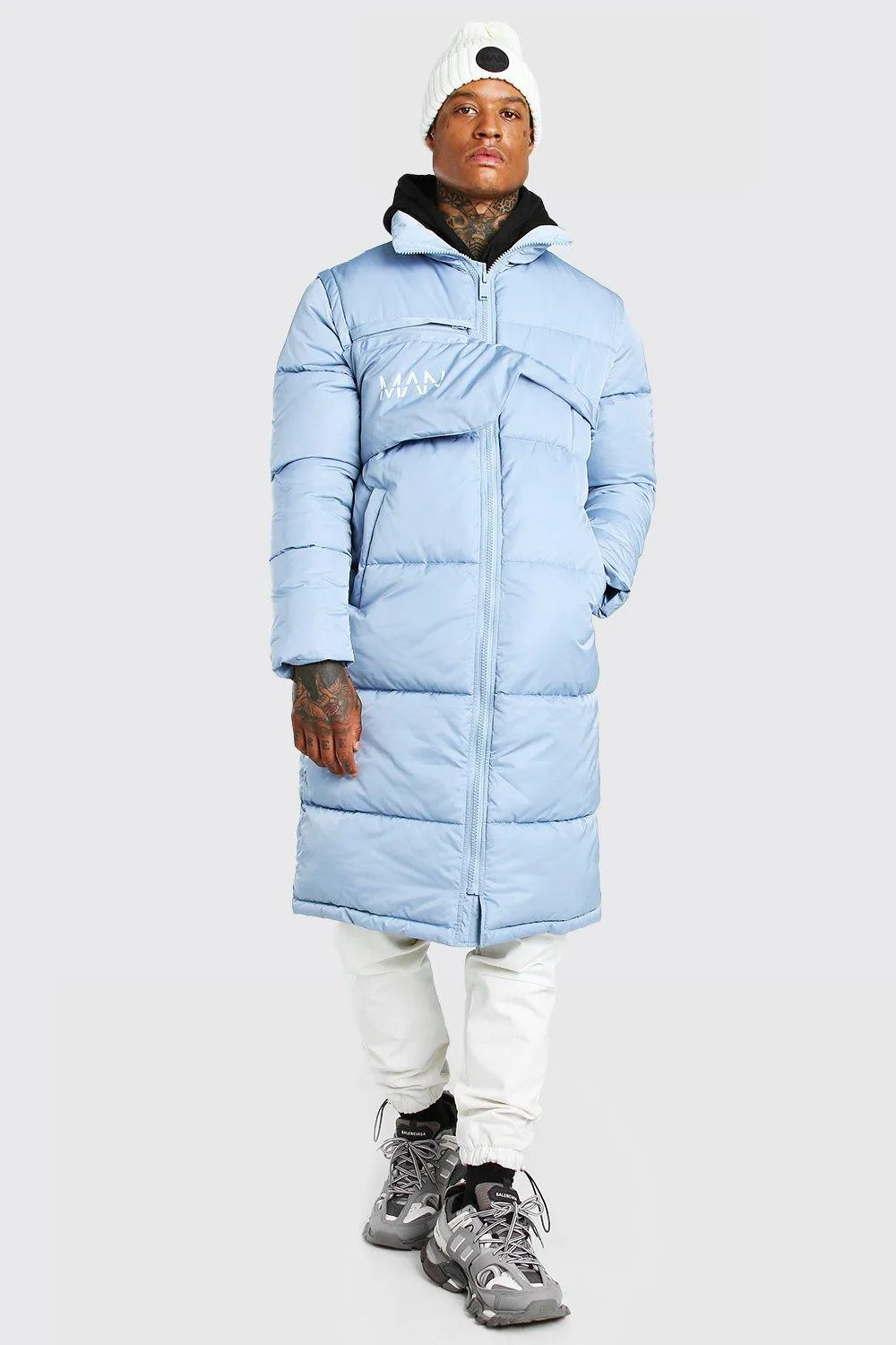 MAN Longline Puffer With Detachable Bag