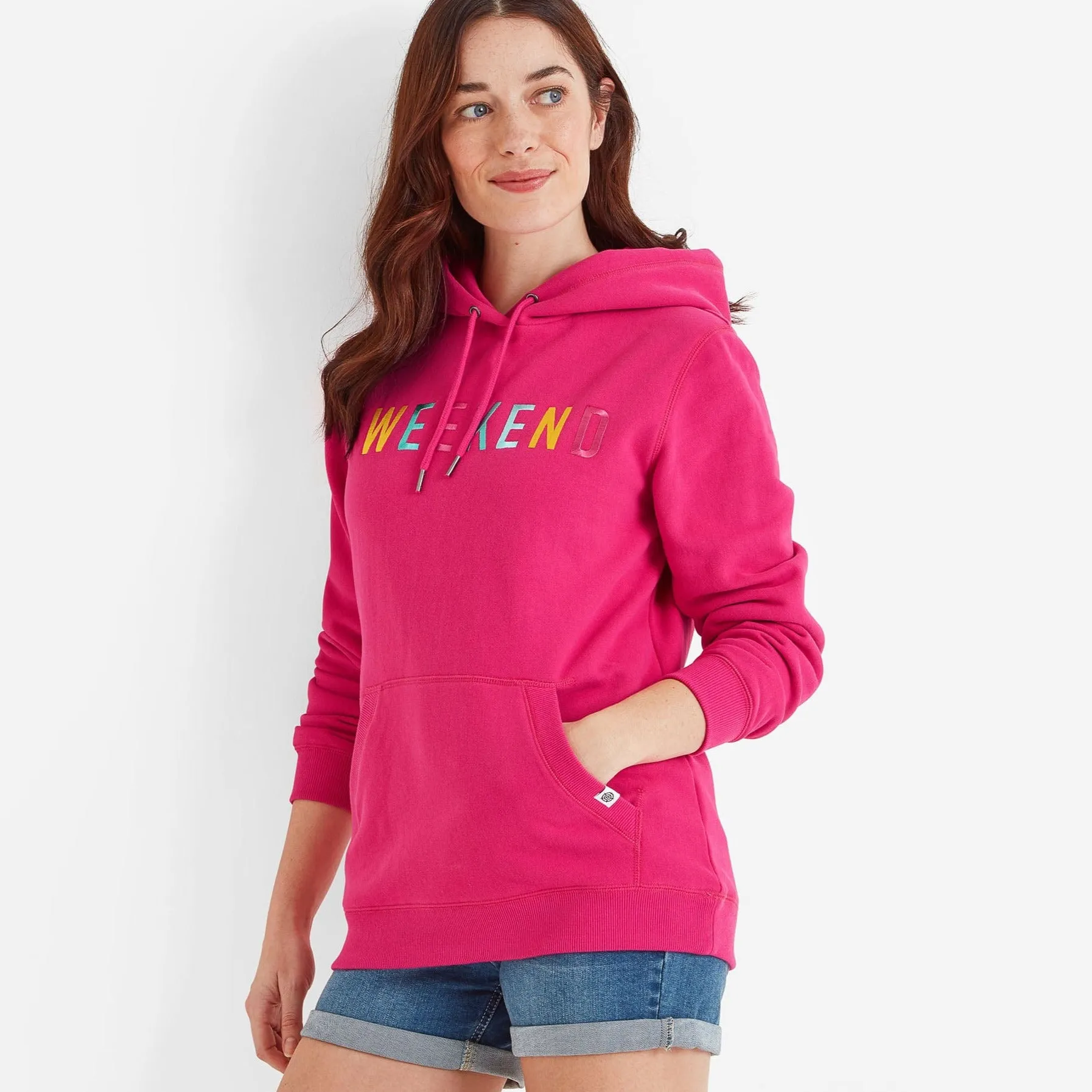 Mariah Womens Hoodie - Hibiscus Pink